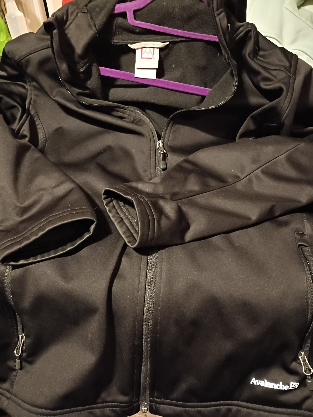 Avalanche Black Hooded Teddy Jacket Women's.